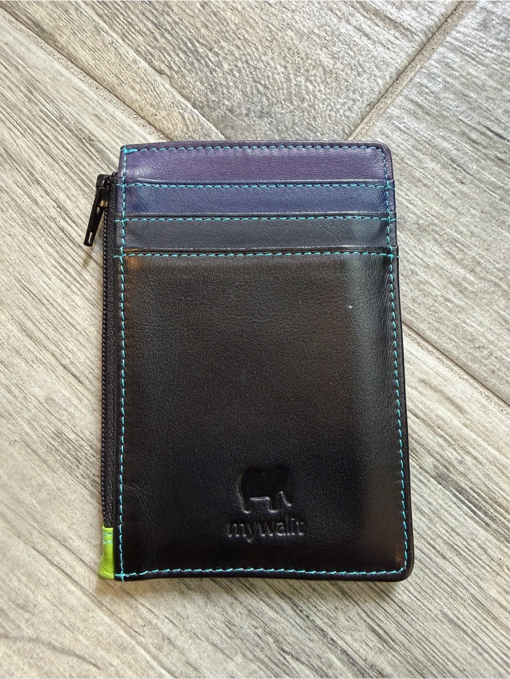 Mywalit Card Holder With Zip Pocket And Photo Window Minimalist Summer Travel